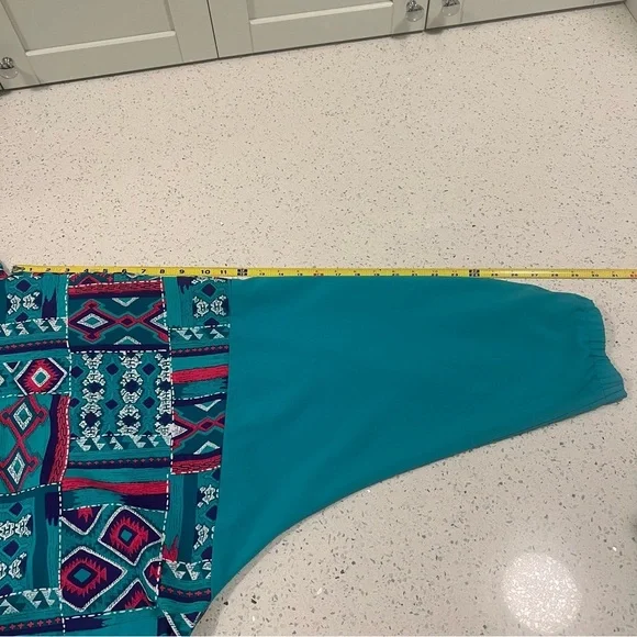 Vintage Geometric Windbreaker Spring Jacket Coat with Removable Shoulder Pads XL - Picture 13 of 16